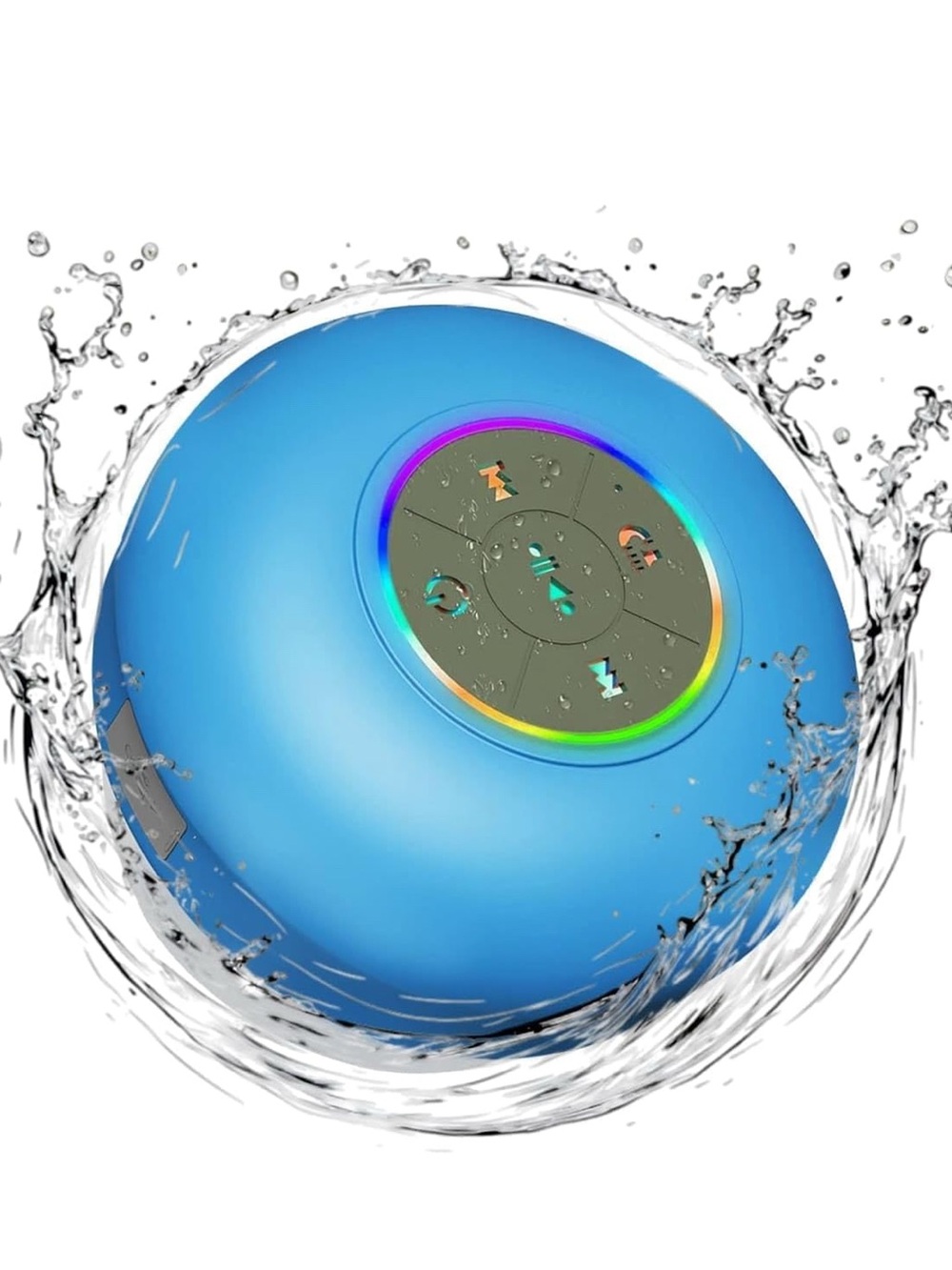 Shower waterproof Bluetooth speaker with built in microphone & lights new